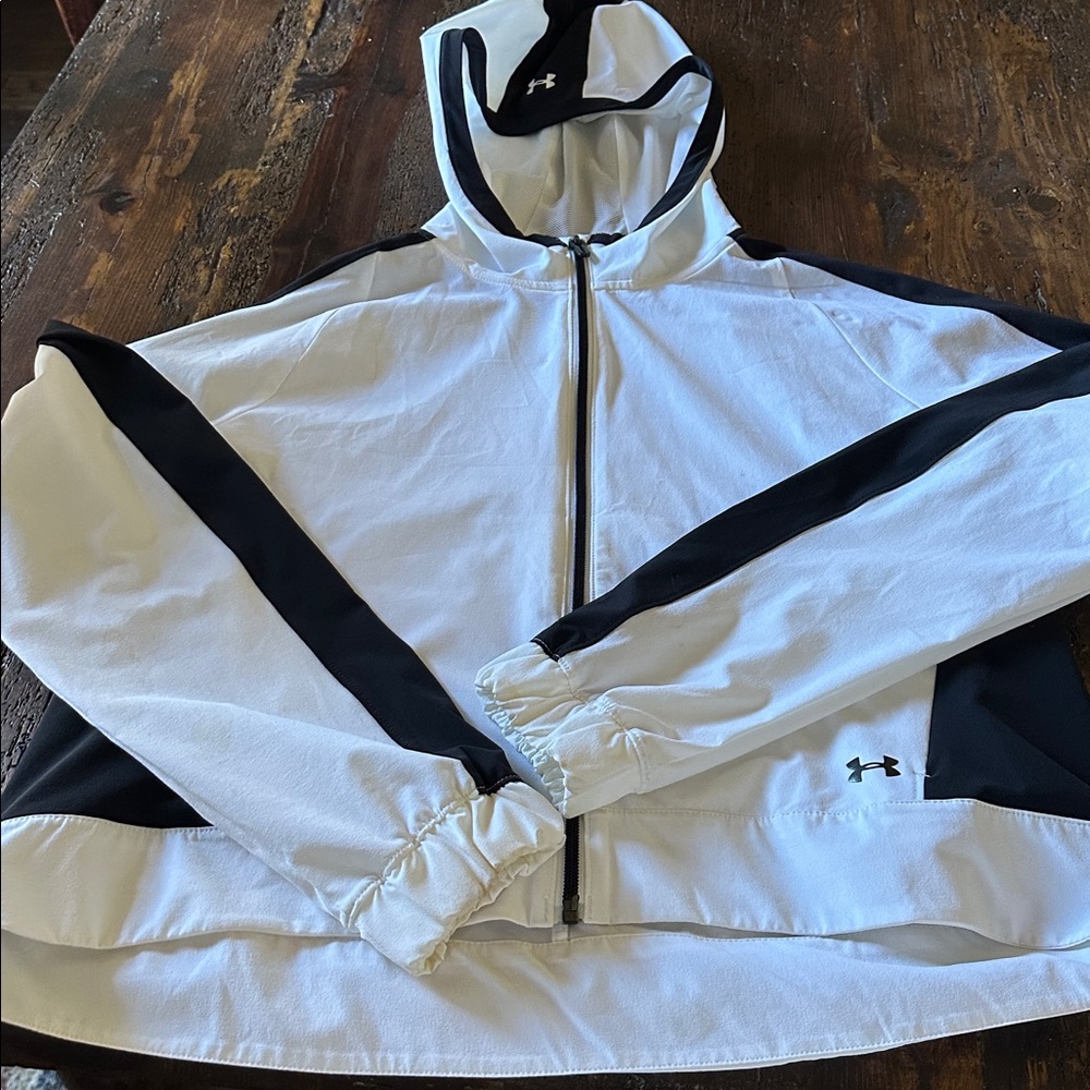 Under Armour Black and White Athletic Jacket